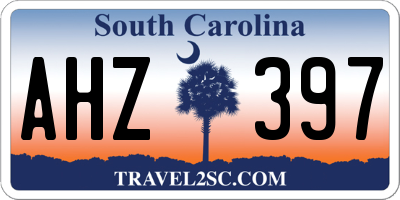 SC license plate AHZ397