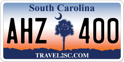 SC license plate AHZ400