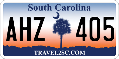 SC license plate AHZ405