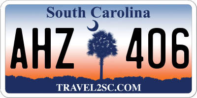 SC license plate AHZ406