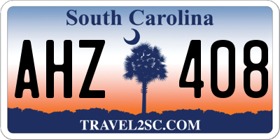 SC license plate AHZ408