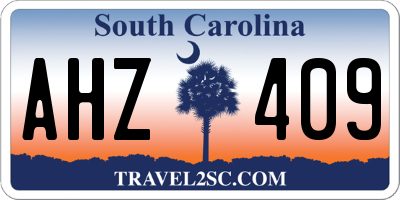 SC license plate AHZ409