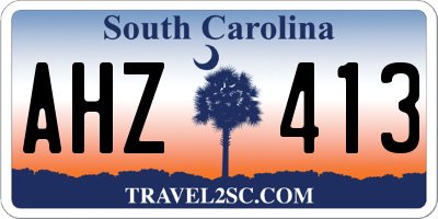 SC license plate AHZ413