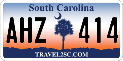 SC license plate AHZ414
