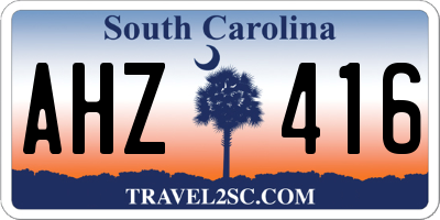 SC license plate AHZ416