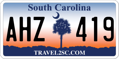 SC license plate AHZ419