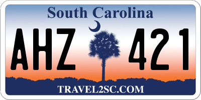 SC license plate AHZ421