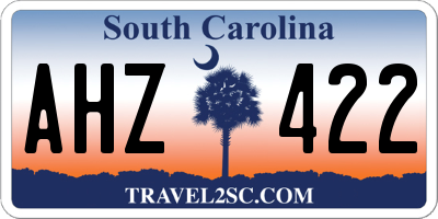 SC license plate AHZ422