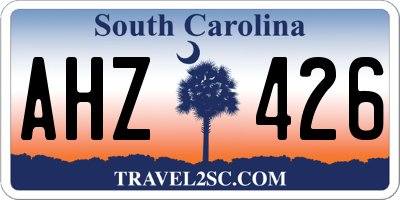 SC license plate AHZ426