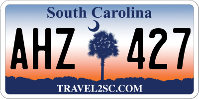 SC license plate AHZ427