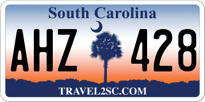 SC license plate AHZ428