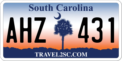 SC license plate AHZ431