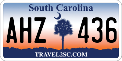 SC license plate AHZ436