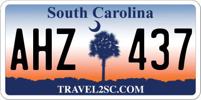 SC license plate AHZ437