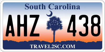 SC license plate AHZ438