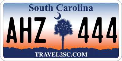 SC license plate AHZ444