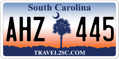 SC license plate AHZ445