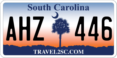 SC license plate AHZ446