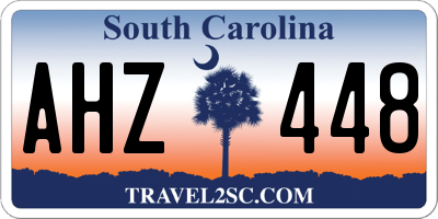 SC license plate AHZ448