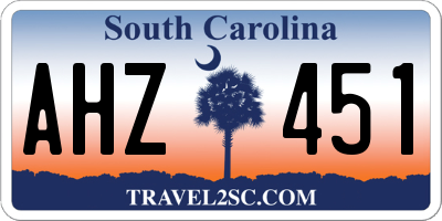 SC license plate AHZ451