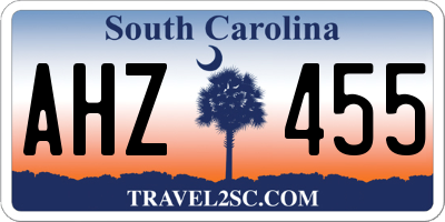 SC license plate AHZ455