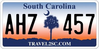 SC license plate AHZ457