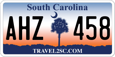 SC license plate AHZ458