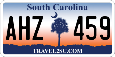 SC license plate AHZ459