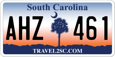 SC license plate AHZ461