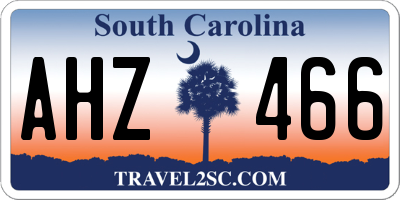 SC license plate AHZ466