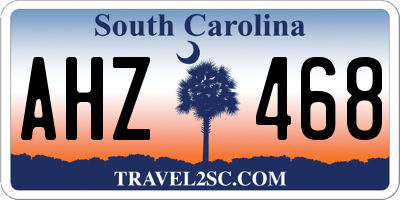 SC license plate AHZ468