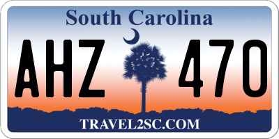 SC license plate AHZ470