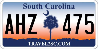 SC license plate AHZ475