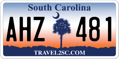 SC license plate AHZ481