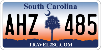 SC license plate AHZ485