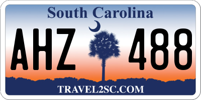 SC license plate AHZ488