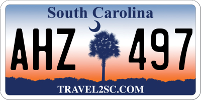 SC license plate AHZ497