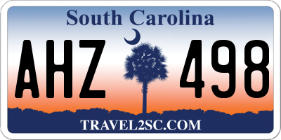 SC license plate AHZ498