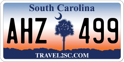 SC license plate AHZ499