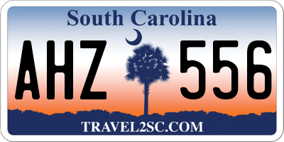 SC license plate AHZ556