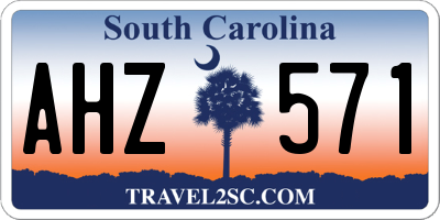 SC license plate AHZ571