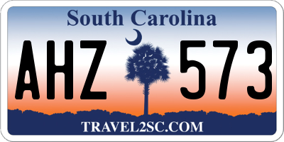 SC license plate AHZ573
