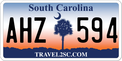 SC license plate AHZ594