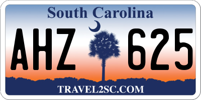 SC license plate AHZ625