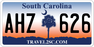 SC license plate AHZ626