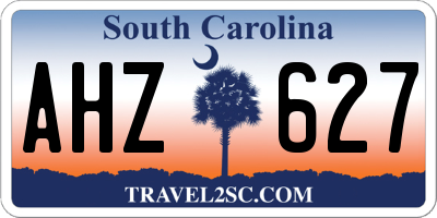 SC license plate AHZ627