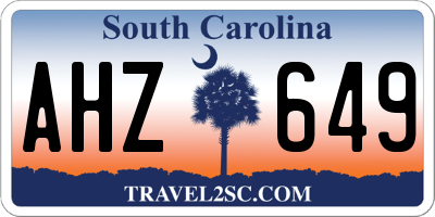 SC license plate AHZ649