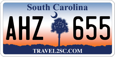 SC license plate AHZ655