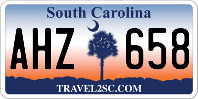 SC license plate AHZ658