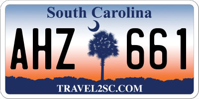 SC license plate AHZ661
